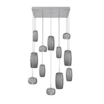 Vessel Square Multi Light Pendant - Classic Silver / Vessel Smoke