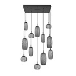 Vessel Square Multi Light Pendant - Matte Black / Vessel Smoke