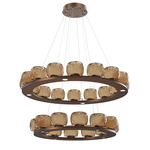 Vessel Two Tier Chandelier - Burnished Bronze / Vessel Bronze