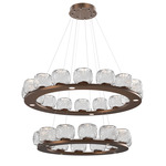 Vessel Two Tier Chandelier - Burnished Bronze / Vessel Clear