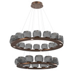 Vessel Two Tier Chandelier - Burnished Bronze / Vessel Smoke