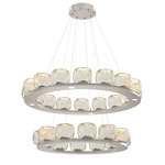 Vessel Two Tier Chandelier - Beige Silver / Vessel Amber