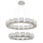 Vessel Two Tier Chandelier - Beige Silver / Vessel Clear