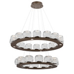 Vessel Two Tier Chandelier - Flat Bronze / Vessel Clear