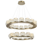 Vessel Two Tier Chandelier - Gilded Brass / Vessel Amber