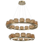 Vessel Two Tier Chandelier - Gilded Brass / Vessel Bronze