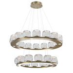 Vessel Two Tier Chandelier - Gilded Brass / Vessel Clear