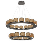 Vessel Two Tier Chandelier - Graphite / Vessel Bronze