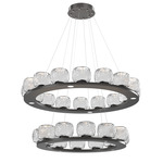 Vessel Two Tier Chandelier - Graphite / Vessel Clear