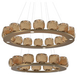 Vessel Two Tier Chandelier - Novel Brass / Vessel Bronze