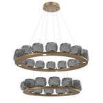 Vessel Two Tier Chandelier - Novel Brass / Vessel Smoke