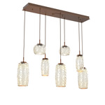 Vessel Linear Multi Light Pendant - Burnished Bronze / Vessel Amber