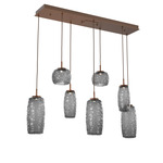 Vessel Linear Multi Light Pendant - Burnished Bronze / Vessel Smoke