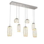 Vessel Linear Multi Light Pendant - Beige Silver / Vessel Amber