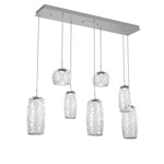 Vessel Linear Multi Light Pendant - Classic Silver / Vessel Clear