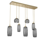 Vessel Linear Multi Light Pendant - Gilded Brass / Vessel Smoke