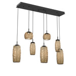 Vessel Linear Multi Light Pendant - Matte Black / Vessel Bronze