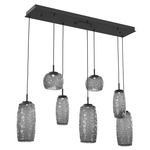 Vessel Linear Multi Light Pendant - Matte Black / Vessel Smoke