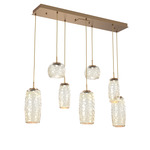 Vessel Linear Multi Light Pendant - Novel Brass / Vessel Amber