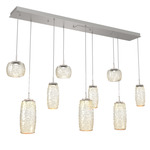 Vessel Linear Multi Light Pendant - Beige Silver / Vessel Amber