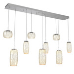 Vessel Linear Multi Light Pendant - Classic Silver / Vessel Amber