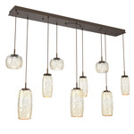 Vessel Linear Multi Light Pendant - Flat Bronze / Vessel Amber