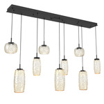 Vessel Linear Multi Light Pendant - Matte Black / Vessel Amber