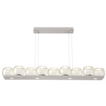 Vessel Linear Chandelier - Metallic Beige Silver / Vessel Amber