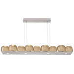 Vessel Linear Chandelier - Metallic Beige Silver / Vessel Bronze