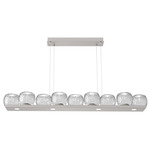 Vessel Linear Chandelier - Metallic Beige Silver / Vessel Clear