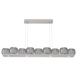 Vessel Linear Chandelier - Metallic Beige Silver / Vessel Smoke