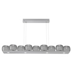 Vessel Linear Chandelier - Classic Silver / Vessel Smoke