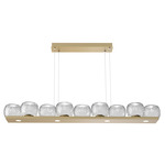 Vessel Linear Chandelier - Gilded Brass / Vessel Clear