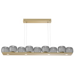 Vessel Linear Chandelier - Gilded Brass / Vessel Smoke