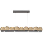 Vessel Linear Chandelier - Graphite / Vessel Bronze