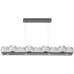 Vessel Linear Chandelier - Graphite / Vessel Clear