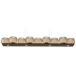 Vessel Linear Chandelier - Matte Black / Vessel Bronze