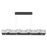 Vessel Linear Chandelier - Matte Black / Vessel Clear