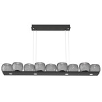 Vessel Linear Chandelier - Matte Black / Vessel Smoke