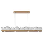 Vessel Linear Chandelier - Novel Brass / Vessel Clear