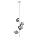 Gem Twisted Vine Chandelier - Beige Silver / Smoke