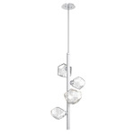 Gem Twisted Vine Chandelier - Classic Silver / Clear