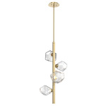 Gem Twisted Vine Chandelier - Gilded Brass / Clear