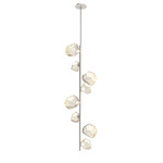 Gem Twisted Vine Chandelier - Metallic Beige Silver / Amber