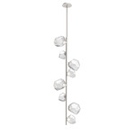 Gem Twisted Vine Chandelier - Beige Silver / Clear