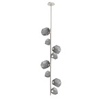Gem Twisted Vine Chandelier - Beige Silver / Smoke