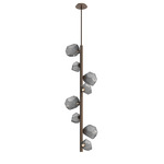 Gem Twisted Vine Chandelier - Flat Bronze / Smoke