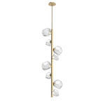 Gem Twisted Vine Chandelier - Gilded Brass / Clear