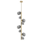 Gem Twisted Vine Chandelier - Gilded Brass / Smoke