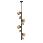 Gem Twisted Vine Chandelier - Matte Black / Bronze